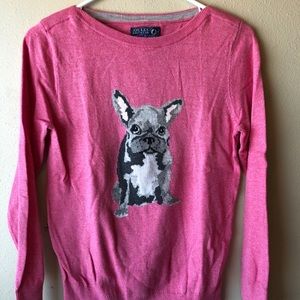 JOULES Pink Bulldog Sweater